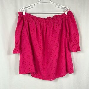 Terra & Sky Over The Shoulder Blouse